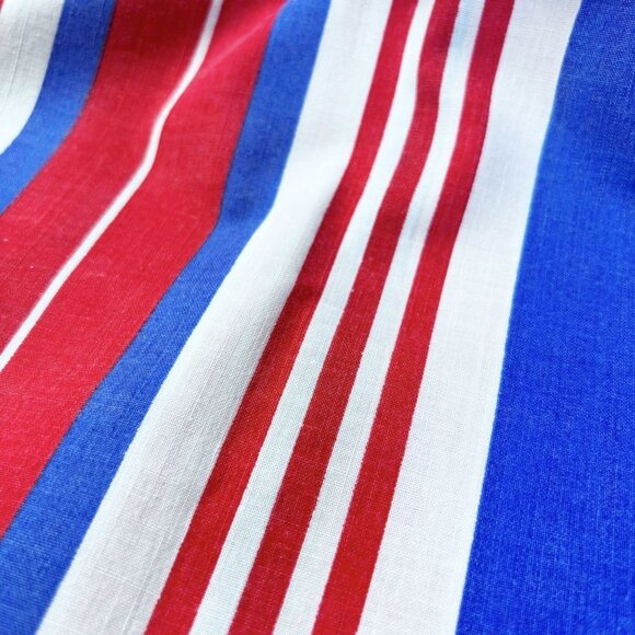 Vintage Tastemaker Standard Pillowcase Set 42x36 Red/White/Blue Striped Cotton/P - Picture 4 of 5
